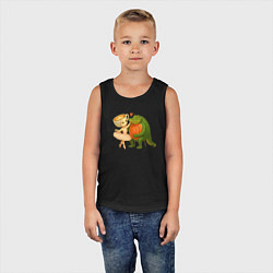 Майка детская хлопок Балерино капучино - Гробло фруттодрило, цвет: черный — фото 2