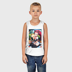 Майка детская хлопок Джесси и Мяут на пикнике, цвет: белый — фото 2