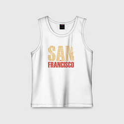 Майка детская хлопок San Francisco, цвет: белый
