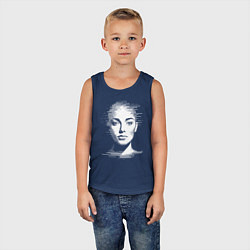 Майка детская хлопок Цифровая косметология, цвет: тёмно-синий — фото 2