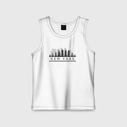 Майка детская хлопок Город Нью-Йорк, цвет: белый