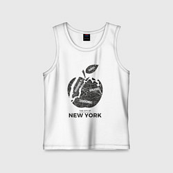 Майка детская хлопок The city - New York, цвет: белый