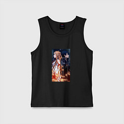 Майка детская хлопок САО - Kirito Asuna, цвет: черный