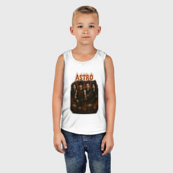 Майка детская хлопок Astro в стиле хэви метал, цвет: белый — фото 2