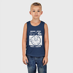 Майка детская хлопок Поверхность никогда - убежище навсегда, цвет: тёмно-синий — фото 2