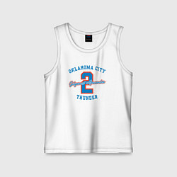 Майка детская хлопок Oklahoma Thunder 2, цвет: белый