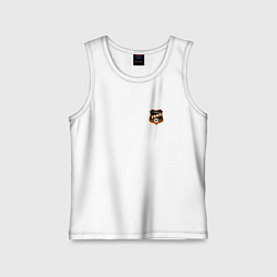 Майка детская хлопок ФК Урал - маленький логотип, цвет: белый