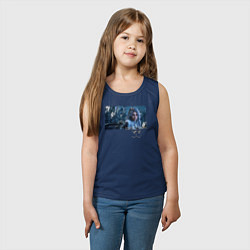 Майка детская хлопок Clair Obscur Expedition 33 Maelle, цвет: тёмно-синий — фото 2