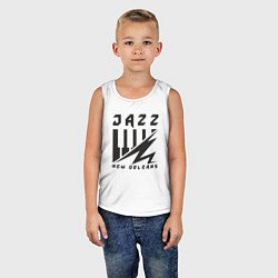 Майка детская хлопок New Orleans jazz, цвет: белый — фото 2