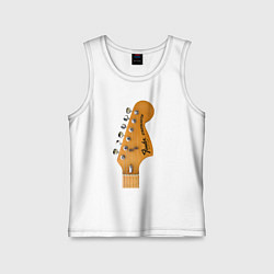 Майка детская хлопок Guitar Fender Stratocaster, цвет: белый