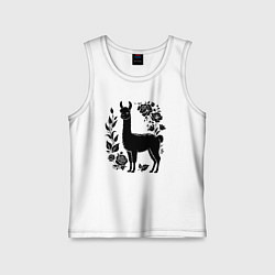 Детская майка Альпака среди цветов