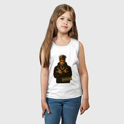 Майка детская хлопок XXXTentacion с золотой цепью, цвет: белый — фото 2