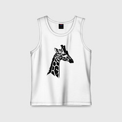 Майка детская хлопок Стилизованный жираф, цвет: белый