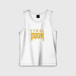 Детская майка Doom final gold logo
