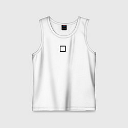 Майка детская хлопок Игра в кальмара квадрат белая, цвет: белый