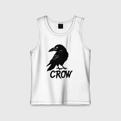 Майка детская хлопок Ворона в стиле аниме, цвет: белый