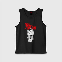 Майка детская хлопок Дандадан - манеки неко, цвет: черный