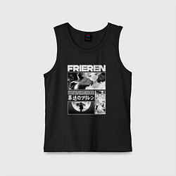 Майка детская хлопок Sou sou no frieren, цвет: черный