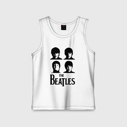 Майка детская хлопок Beatles исполнители, цвет: белый
