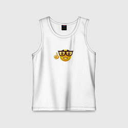 Майка детская хлопок Смайл-ботан, цвет: белый