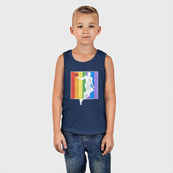 Майка детская хлопок Play basket, цвет: тёмно-синий — фото 2