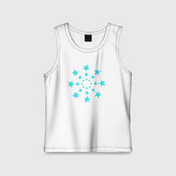 Майка детская хлопок Вихрь звезд, цвет: белый