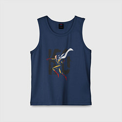 Майка детская хлопок Ванпанчмен КО, цвет: тёмно-синий