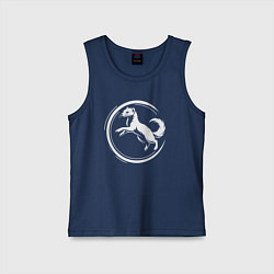 Майка детская хлопок Геральдическая куница Уфа, цвет: тёмно-синий