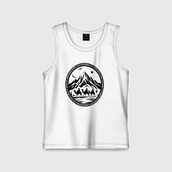 Майка детская хлопок Караван у подножия гор, цвет: белый