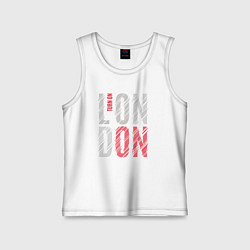 Майка детская хлопок Поверни на Лондон, цвет: белый