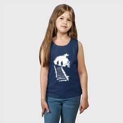 Майка детская хлопок Сумеречный подъем, цвет: тёмно-синий — фото 2