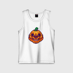 Майка детская хлопок Ghost pumpkin, цвет: белый