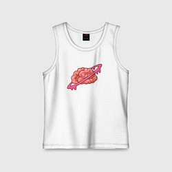 Майка детская хлопок Saturn brain, цвет: белый