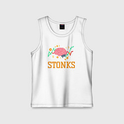 Детская майка Stonks brain