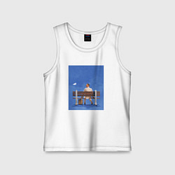 Майка детская хлопок Форрест Гамп, цвет: белый