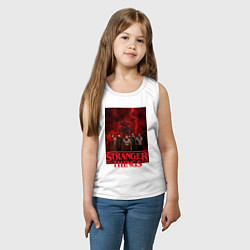 Майка детская хлопок Пятеро и демогоргон Загадочные события финал, цвет: белый — фото 2