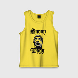 Майка детская хлопок Snoop Dogg Face, цвет: желтый