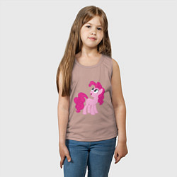Майка детская хлопок Пони Пинки Пай, цвет: пыльно-розовый — фото 2