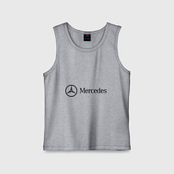 Майка детская хлопок Mercedes Logo, цвет: меланж