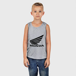 Майка детская хлопок Honda Motor, цвет: меланж — фото 2