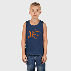 Майка детская хлопок Баскетбол - это моя жизнь, цвет: тёмно-синий — фото 2