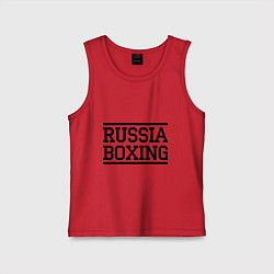 Майка детская хлопок Russia boxing, цвет: красный