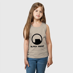 Майка детская хлопок Black Mesa: Logo, цвет: миндальный — фото 2