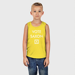 Майка детская хлопок Vote Saxon, цвет: желтый — фото 2