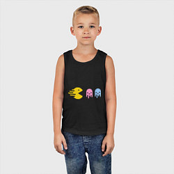 Майка детская хлопок Pac-Man: Fast Eat, цвет: черный — фото 2
