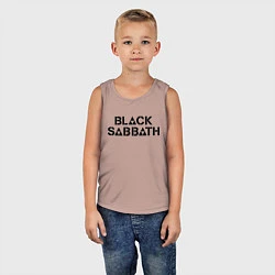 Майка детская хлопок Black Sabbath, цвет: пыльно-розовый — фото 2