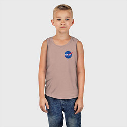 Майка детская хлопок NASA, цвет: пыльно-розовый — фото 2