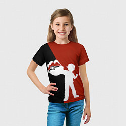 Футболка детская Ash Pokeball, цвет: 3D-принт — фото 2