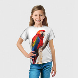 Футболка детская Яркий попугай, цвет: 3D-принт — фото 2