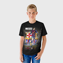 Футболка детская Messi FCB, цвет: 3D-принт — фото 2